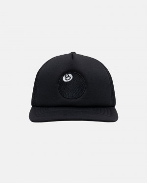 Ball Cap Stüssy 8 Ball Trucker Cap Noir | PH51-F2-BJ