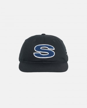 Ball Cap Stüssy Chenille S Low Pro Cap Noir | UC93-A3-SN