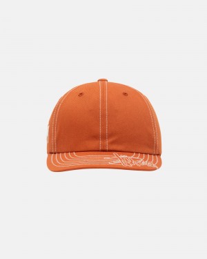 Ball Cap Stüssy Low Pro Basic Stitch Strapback Orange | HI19-C6-ZQ