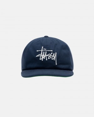 Ball Cap Stüssy Mid-Depth Basic Strapback Bleu Marine | BW90-D3-QJ