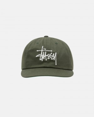 Ball Cap Stüssy Mid-Depth Basic Strapback Vert Olive | JI06-P5-GD