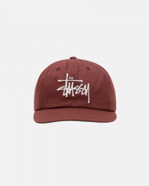 Ball Cap Stüssy Mid-Depth Basic Strapback Rouge Marron | PV14-K9-TL