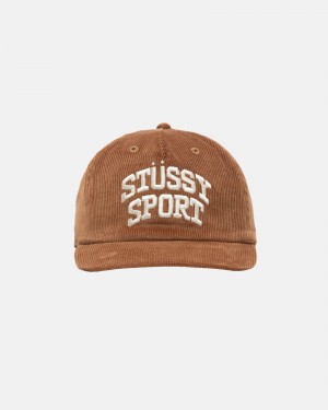 Ball Cap Stüssy Mid-Depth Sport Arch Strapback Hazelnut | AJ95-P4-CP