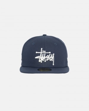 Ball Cap Stüssy New Era 59Fifty Authentic Bleu Marine | XP94-K3-GF