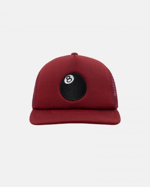 Ball Cap Stüssy Trucker 8 Ball Snapback Paprika | QH05-J6-BZ