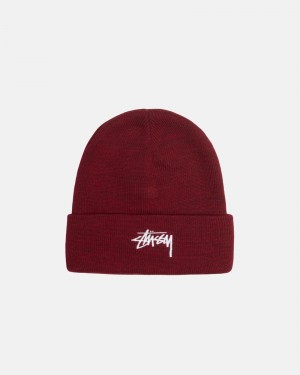 Bonnet Stüssy Cuff Beanie Stock Rouge | MX10-M7-JQ