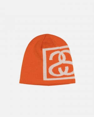 Bonnet Stüssy Skullcap SS Link Orange | LI57-T3-SN