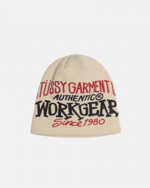 Bonnet Stüssy Skullcap Workgear Print Bone | WK07-I6-RF