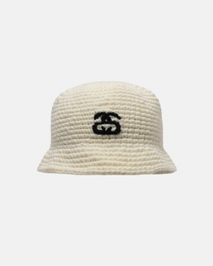 Bucket Hat Stüssy Bucket Hat SS Link Knit Bone | ZG68-C1-SR