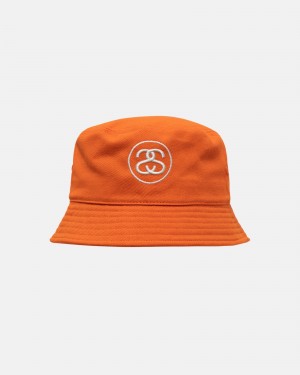 Bucket Hat Stüssy Deep Bucket Hat SS Link Orange | XQ81-O3-RK