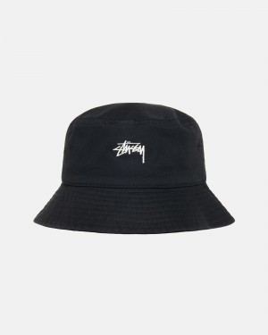 Bucket Hat Stüssy Stock Bucket Hat Noir | HX87-K9-LM