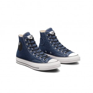 Chaussure Stüssy x Converse – Chuck 70 8-Ball High Top Trainers A03711C Blanche Noir | IS25-P0-ES