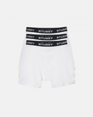 Culotte Stüssy Stussy Boxer Briefs Blanche | FM65-I5-WP