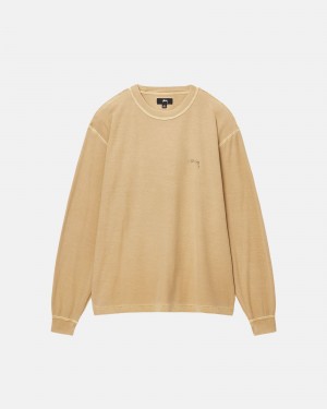 Long Sleeve Knit Stüssy Lazy Ls Tee Doré | LA84-L3-HG