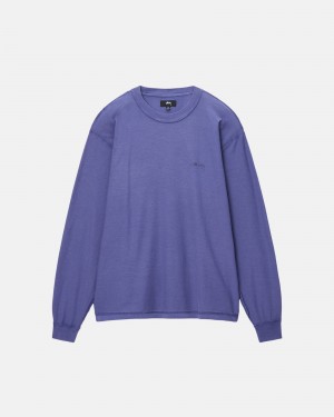 Long Sleeve Knit Stüssy Lazy Ls Tee Noir | YH93-O5-NQ