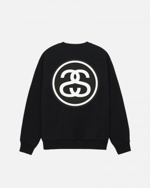 Long Sleeve Sweatshirt Stüssy SS-Link Crew Noir | GR95-N4-FP