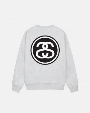 Long Sleeve Sweatshirt Stüssy SS-Link Crew Ash Heather | KJ69-F8-GK