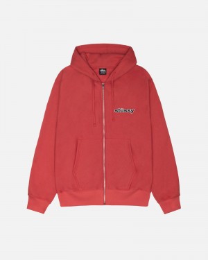 Long Sleeve Sweatshirt Stüssy SS-Link Zip Hoodie Pepper | WQ77-W9-EY