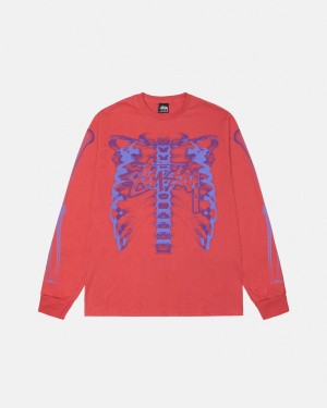 Long Sleeve T-Shirt Stüssy Rib Cage 3M Ls Tee Pepper | LA58-X0-OR