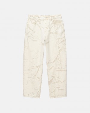 Pantalon Stüssy Big Ol' Jean Distressed Tela Kaki | QY75-V1-XM