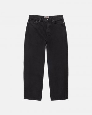 Pantalon Stüssy Big Ol' Jean Washed Tela Noir | MU00-G3-SF