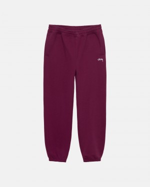 Pantalon Stüssy Stock Logo Sweatpant Bordeaux | FL79-J6-DI