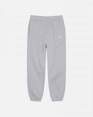 Pantalon Stüssy Stock Logo Sweatpant Grise | FV29-P0-LQ