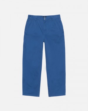 Pantalon Stüssy Workgear Trouser Twill Bleu Royal | MN18-F2-GK