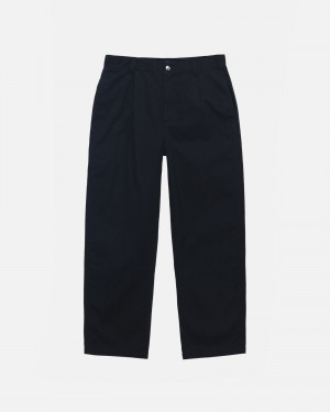 Pantalon Stüssy Workgear Trouser Twill Noir | ZV60-D8-JE