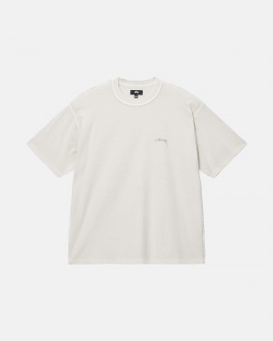 Short Sleeve Knit Stüssy Lazy Tee Bone | ZA25-K9-KU