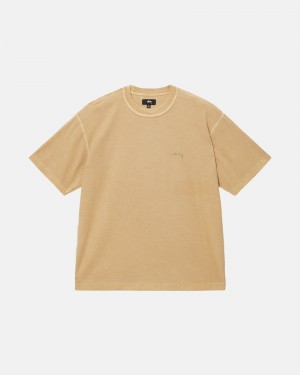 Short Sleeve Knit Stüssy Lazy Tee Doré | DF34-C2-TP