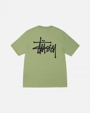 Short Sleeve T-Shirt Stüssy Basic Stussy Tee Moss | TU06-K5-LC