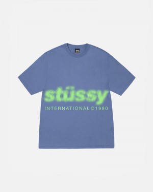 Short Sleeve T-Shirt Stüssy Blur Tee Storm | WA91-D4-EA