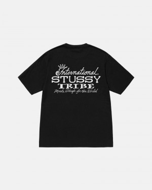 Short Sleeve T-Shirt Stüssy IST Tee Pigment Dyed Noir | SC79-B9-WF