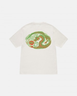 Short Sleeve T-Shirt Stüssy Mosaic Dragon Tee Pigment Dyed Natural | PZ43-C0-LI