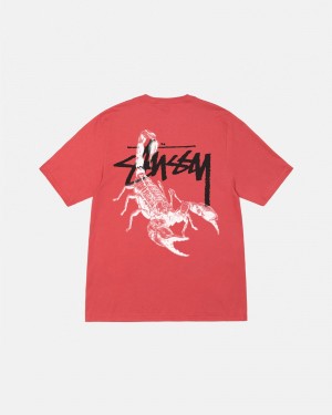 Short Sleeve T-Shirt Stüssy Scorpion Tee Pepper | SD30-Y0-RF