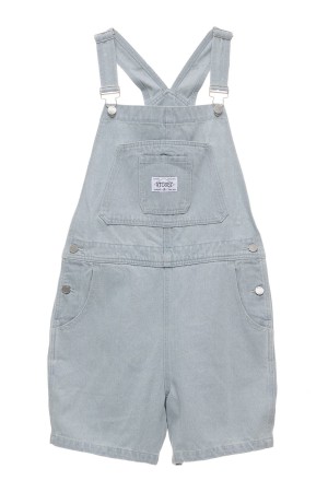 Shorts & Pants Stüssy Nevada Denim Corta Overall Blanche Lavage | TA62-C0-MB