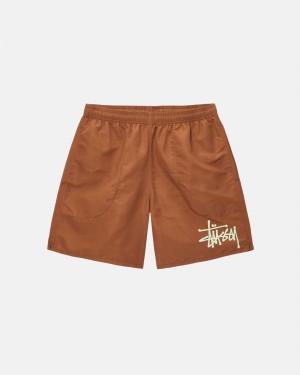 Swim Bottom Stüssy D'eau Corta Big Basic Coffee/Pistachio | NZ44-L8-KN