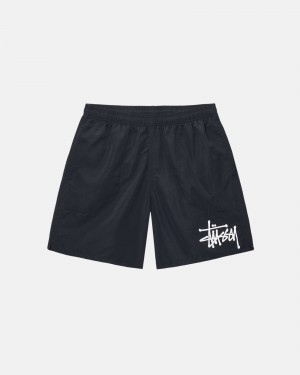 Swim Bottom Stüssy D'eau Corta Big Basic Noir | ON95-J4-VM