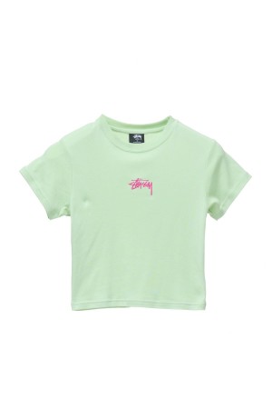 Tees Stüssy Graffiti Rib Tee Vert | OF19-T2-QS