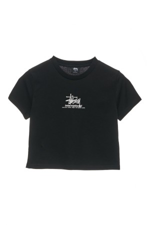 Tees Stüssy International Slim Tee Noir | MW41-X8-FY