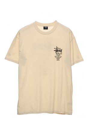 Tees Stüssy Solid World Tour Lcb Ss Tee Natural | JY70-G8-IF