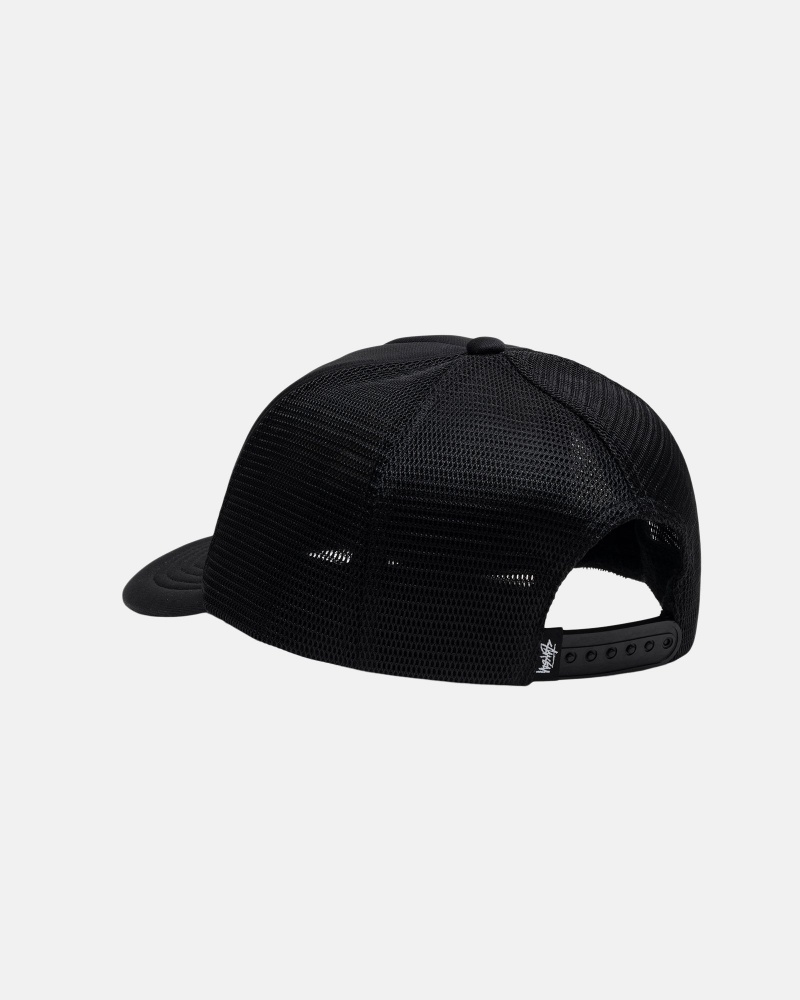 Ball Cap Stüssy 8 Ball Trucker Cap Noir | PH51-F2-BJ