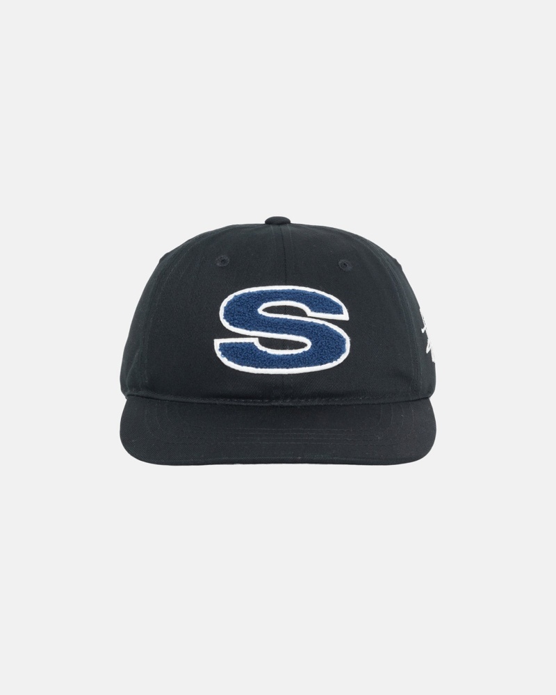 Ball Cap Stüssy Chenille S Low Pro Cap Noir | UC93-A3-SN