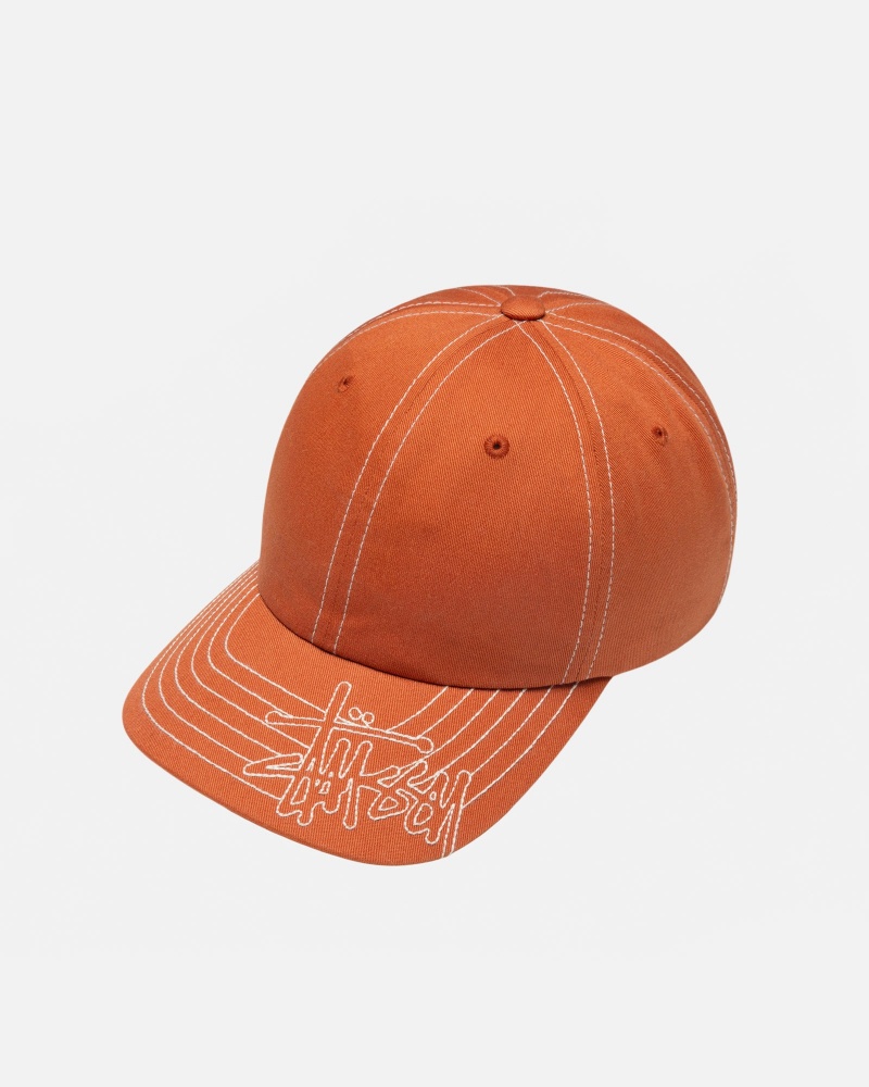 Ball Cap Stüssy Low Pro Basic Stitch Strapback Orange | HI19-C6-ZQ