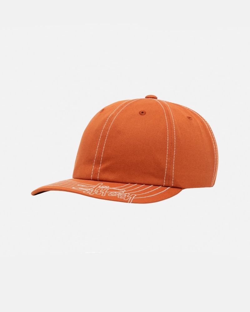 Ball Cap Stüssy Low Pro Basic Stitch Strapback Orange | HI19-C6-ZQ