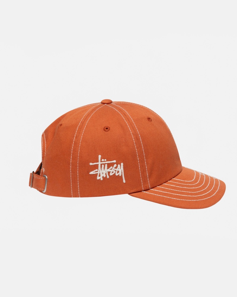 Ball Cap Stüssy Low Pro Basic Stitch Strapback Orange | HI19-C6-ZQ