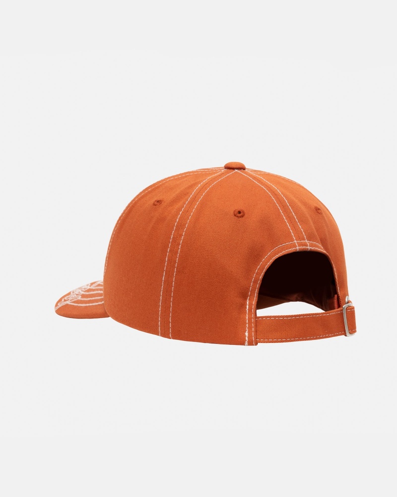 Ball Cap Stüssy Low Pro Basic Stitch Strapback Orange | HI19-C6-ZQ