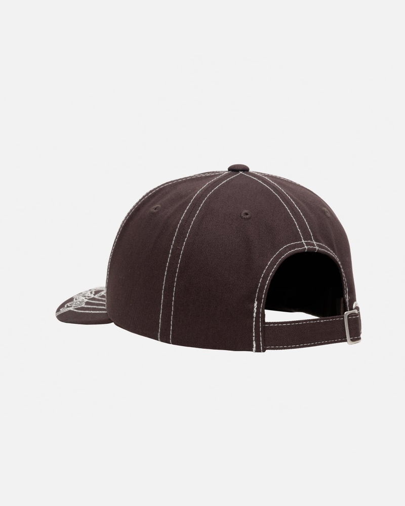 Ball Cap Stüssy Low Pro Basic Stitch Strapback Marron | NJ25-V3-XI