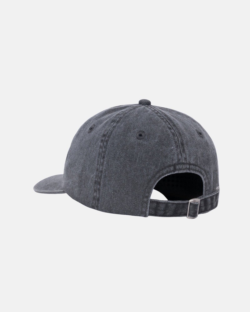 Ball Cap Stüssy Low Pro Basic Washed Strapback Charcoal | AD75-Y9-YY